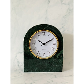 Mua Đồng hồ để bàn xanh ấn hình bầu dục - đá marble tự nhiên