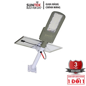 Đèn Đường Năng Lượng Mặt Trời SUNTEK DA-02 Solar Street Light 200W - Chip Led SMD 5054 | 2340 Lumen | Sáng 20 giờ liên tục | Tự động Bật/Tắt | Điều khiển Từ Xa | Chống Nước/Bụi/Sét - Hàng Chính Hãng