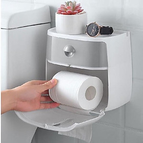 Hộp đựng giấy vệ sinh chống nước 2 ngăn tiện lợi chuẩn hàng loại 1