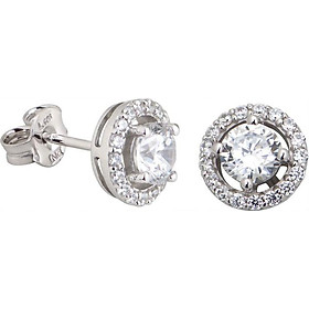 Bông tai bạc đính đá PNJSilver XMXMK000155-BO
