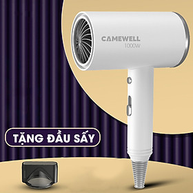 Máy sấy tóc mini CWELL 2 chiều nóng lạnh C02HD 1200W, bản ngắt nhiệt nhanh - Tặng đầu sấy tạo kiểu