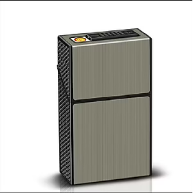 Mua Hộp đựng 20 điếu ngắn kèm bật lửa điện đi mưa thoải mái làm quà tặng