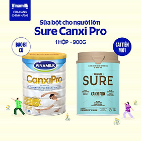 Sữa bột Vinamilk CanxiPro 900g (Hộp thiếc) - Sữa bổ sung Canxi cho người già cao tuổi, Tốt cho xương khớp - 900g