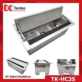 Mua Hộp Âm Bàn Phòng Họp-Văn Phòng Bật Nắp 2 Chiều 3 Module Cao Cấp Tenko TK-HC3S - Thương Hiệu TENKO