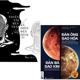 Combo 2 Cuốn Văn Học Tiểu Thuyết Kinh Điển : Thiên Tài Bên Trái, Kẻ Điên Bên Phải + Đàn Ông Sao Hỏa Đàn Bà Sao Kim (Kỹ Năng Sống Hay)