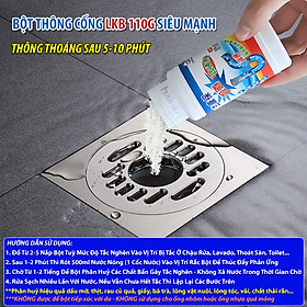 Mua Bột Thông Cống LKB Lọ 110g Thông Tắc Nghẽn Toilet Bồn Chậu Rửa Lavabo Ống Nước Siêu Mạnh