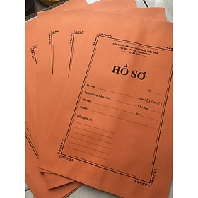 Hình ảnh Bộ 10 bìa hồ sơ xin việc màu cam vỏ hồ sơ giấy tốt đựng được nhiều giấy tờ