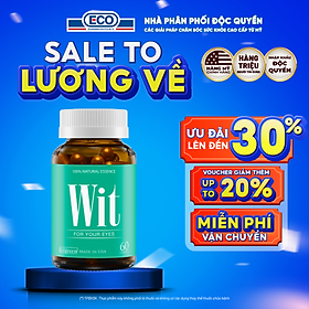 [Hộp 60v] Viên Uống Bổ Mắt WIT Ecogreen Giảm Mỏi Mắt, Tăng Cường Thị Lực Mắt Cho Bé Và Người Lớn