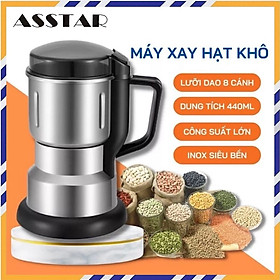 Mua Máy Xay Hạt Khô Thành Bột Đa Năng 6 Lưỡi Dao Mạnh Mẽ  Công Suất 300 W - Hàng Chính Hãng