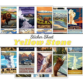 sticker sheet yellow stone - sticker dán, trang trí sổ nhật kí, sổ tay | Bullet journal sticker - uni027