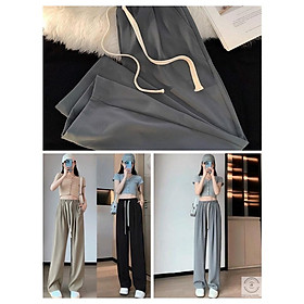 Quần Culottes Nữ Ống Rộng Dây Rút To 3 Màu Vải Chéo Hàn Siêu Xinh