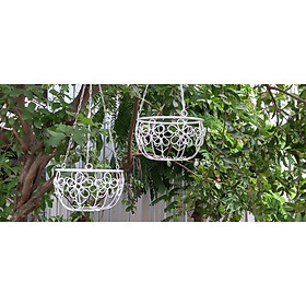 Mua Giỏ treo hoa sắt mỹ thuật