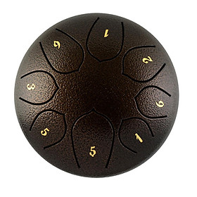 6\" Alloy Steel Tongue Drum 8 Notes Tank Drum Instrument w/ Bag Mallets