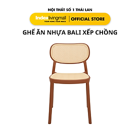 Mua Ghế Ăn Nhựa BALI 2 Màu Đen/Đỏ Xếp Chồng Tiết Kiệm Diện Tích | Index Living Mall | Nội Thất Nhập Khẩu Thái Lan