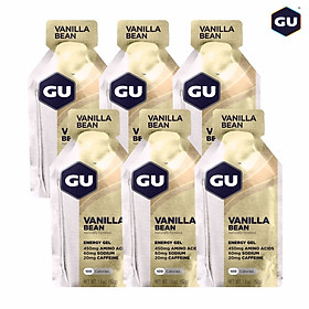 GU Energy Gel Năng Lượng Chạy Bộ Vị Vanilla Bean - Combo 6 Gói