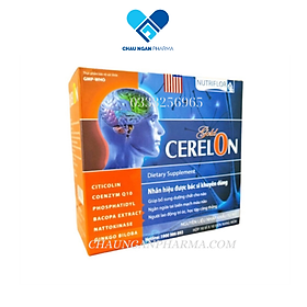 Viên uống bổ não CERELON GOLD giảm đau đầu, mất ngủ, hoa mắt chóng mặt (HỘP XANH ĐẬM) - Hộp 100 viên