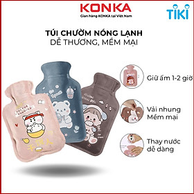 Túi chườm nóng lạnh Hoạt Hình dễ thương lông mịn đa năng giảm đau bụng kinh hạ sốt