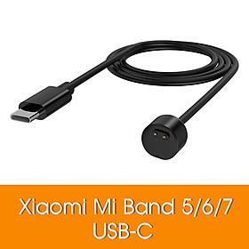 Dây Cáp Sạc Từ Tính Cổng USB-C cho Đồng Hồ Xiaomi Mi Band 5/6/7 - Hàng Nhập Khẩu