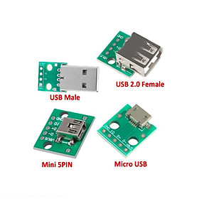 Mua Đế ra chân header USB MICRO MINI TYPE-C TYPE-B DIP USB2.0 3.0