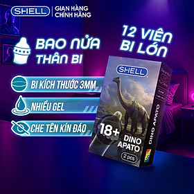 Bao cao su Shell Dino Apato - Hộp 1 phụ kiện + 1 bao Shell Performax (Hộp 2 cái) | SHELL CHÍNH HÃNG