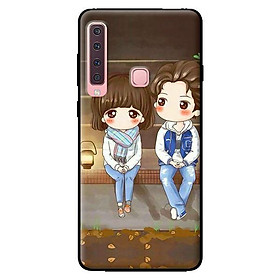 Ốp lưng in cho Samsung Galaxy A9 2018 mẫu Anime Cặp Đôi Ngồi - Hàng chính hãng