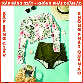 Rập giấy A0 mã 182 - rập đồ bơi 2 mảnh (BẢN VẼ)