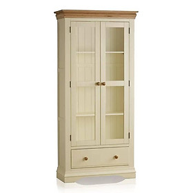 Mua Tủ Trưng Bày 2 Cánh Kính Country Cottage Gỗ Sồi Ibie LSD2COUO - Trắng (90 x 42 cm)