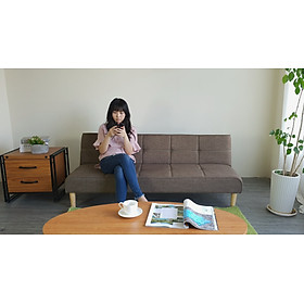 Mua Sofa bed 3 trong 1 Juno sofa chân gỗ màu coffee nhạt