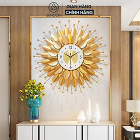 Mua Đồng hồ treo tường nghệ thuật SENCOM thiết kế phong cách Bắc Âu decor trang trí nhà cửa mã 508- Hàng chính hãng