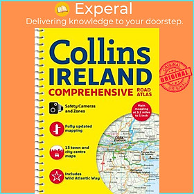 Sách - Comprehensive Road Atlas Ireland by Collins Maps (UK edition, paperback)