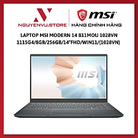 Mua Laptop MSI Modern 14 B11MOU 1028VN 1115G4/8GB/256GB/14 FHD/Win11/(1028VN) - Hàng chính hãng