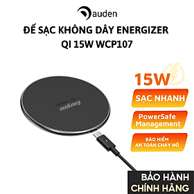 Mua Đế sạc không dây Energizer Qi 15W WCP107  bảo hành 12 tháng 1 đổi 1 - Hàng chính hãng