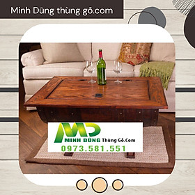 Mua Thùng gỗ trang trí bàn rượu gỗ gồm 3 phần  làm bằng gỗ thông chắc chắn  di chuyển dễ dàng