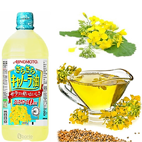 Combo 2 chai dầu Ăn Hoa Cải Ajinomoto (1000g) - Bổ Sung Omega 3 & 6 Nhật Bản
