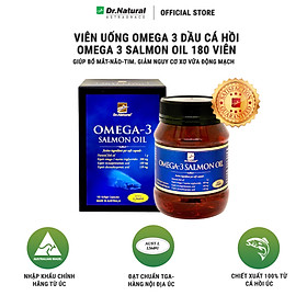 Viên Uống Dầu Cá Hồi Úc Dr Natural Omega 3 Salmon Oil 180 Viên | Tốt Cho Mắt, Não, Tìm, Giảm Nguy Cơ Xơ Vữa Động Mạch - Hàng Chính Hãng
