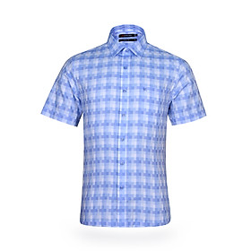 Áo sơ mi nam tay ngắn form suông lai bằng Khatoco A1MN388T2-CNCR085-2209-N - S