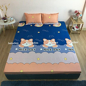 Mua Ga chun bọc đệm poly cotton m6 hoặc m8 2m ga giường kèm 2 vỏ gối chưa gồm chăn và ruột gối