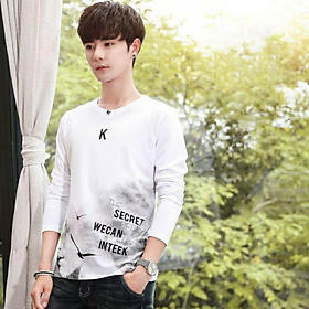 Áo thun nam tay dài TN55 K form hàn họa tiết đẹp