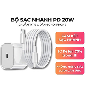 Mua Bộ củ cáp sạc nhanh Vinetteam PD20W không nóng máy  an toàn ổn định khi sử dụng - hàng chính hãng