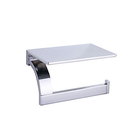 Mua Lô giấy vệ sinh kèm giá để điện thoại đồng gương cao cấp Hiwin Y-11301