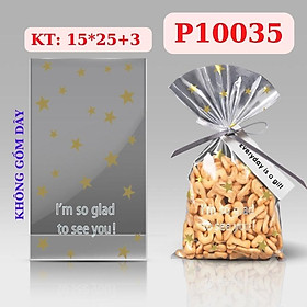 Mua Túi Đựng Bánh Quy Cookies Bánh Madeleines Trong Suốt Dạng Đứng SET 50 TÚI HOA VĂN - P10035