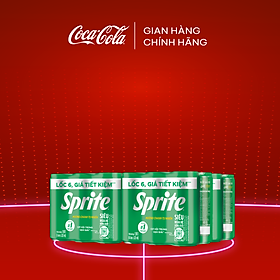Lốc 24 Lon Nước Giải Khát Có Gas Sprite Vị Chanh 320ml/Lon Coca-Cola Official Store sale 6.6
