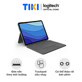 Mua Bao da kèm bàn phím Logitech Combo Touch dành cho iPad Pro 12.9 inch (gen 5) - Bàn phím Backlit có thể tháo rời  Trackpad siêu nhạy - Hàng chính hãng