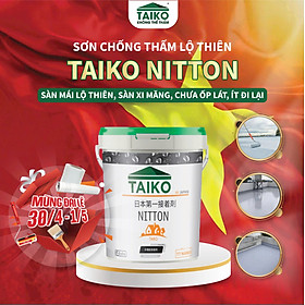 1 Kg Keo Sơn Chống Thấm Sàn TAIKO NITTON (Gốc Acrylic) - Chống Thấm Lộ Thiên, Sàn Mái, Máng Xối, Ban Công, Lô Gia Tặng Kèm Vải Kết Cấu/Hiệu Quả Hơn Khi Pha Xi Măng