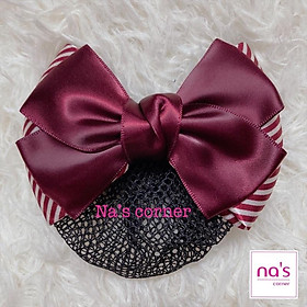 Kẹp lưới bới tóc búi tóc hoạ tiết cao cấp (4)