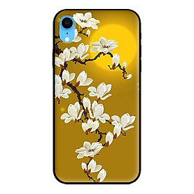 Ốp in cho iPhone XR Hoa Trắng Nền Vàng - Hàng chính hãng