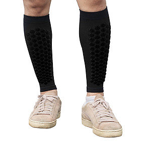 Đai quấn bắp chân hỗ trợ tập thể thao chạy bộ-Màu đen