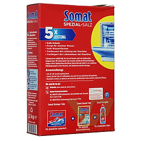 Muối rửa ly chén chuyên dùng cho máy Somat Special Salt 5x - Chính hãng Đức 1,2 Kg