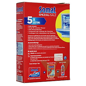 Muối rửa ly chén chuyên dùng cho máy Somat Special Salt 5x - Chính hãng Đức 1,2 Kg