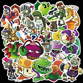 Sticker 50 miếng hình dán Plant VS Zombies